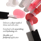 LAURA GELLER NEW YORK Fine Shine Glossy Lip Oil, Sweet Pink - Hydrating Squalane - Sheer Pink Lip Gloss