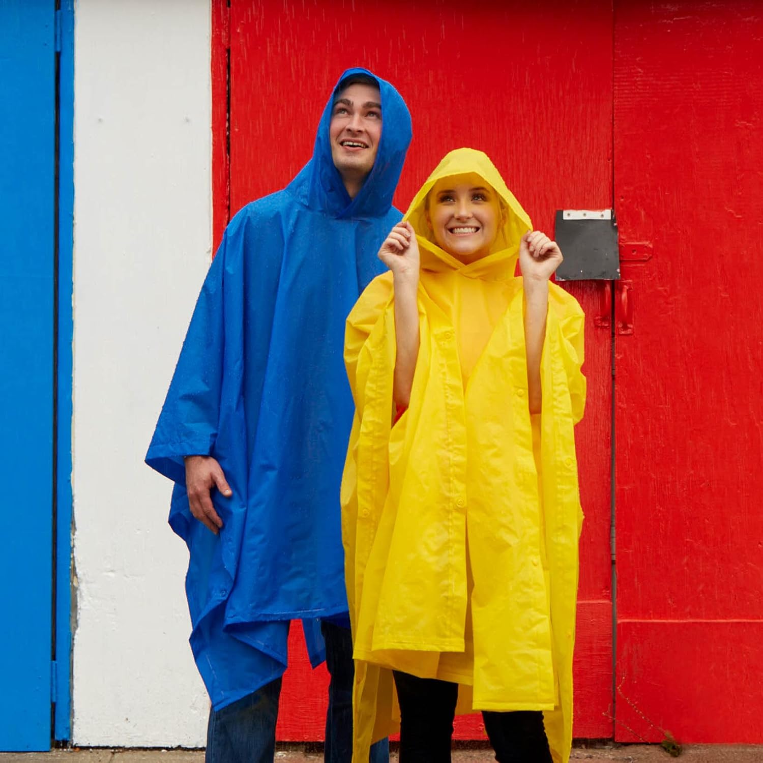 Totes Adult Packable Lightweight Adjustable Rain Poncho