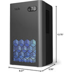 Tolife Dehumidifiers For Home, 1000 Sq.Ft Dehumidifier For Basement Bathroom Bedroom With 95 Oz Water Tank, Auto Shut Off 7 Colors Led Light, Grey