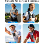 Portable Waist Fan, 9200Rpm High Speed Wearable Fan, Mini Rechargeable Personal Fan For Jobsite & Outdoor, 25H Runtime, 25Db Quiet, Belt Fan With Led Flashlight For Men, Black
