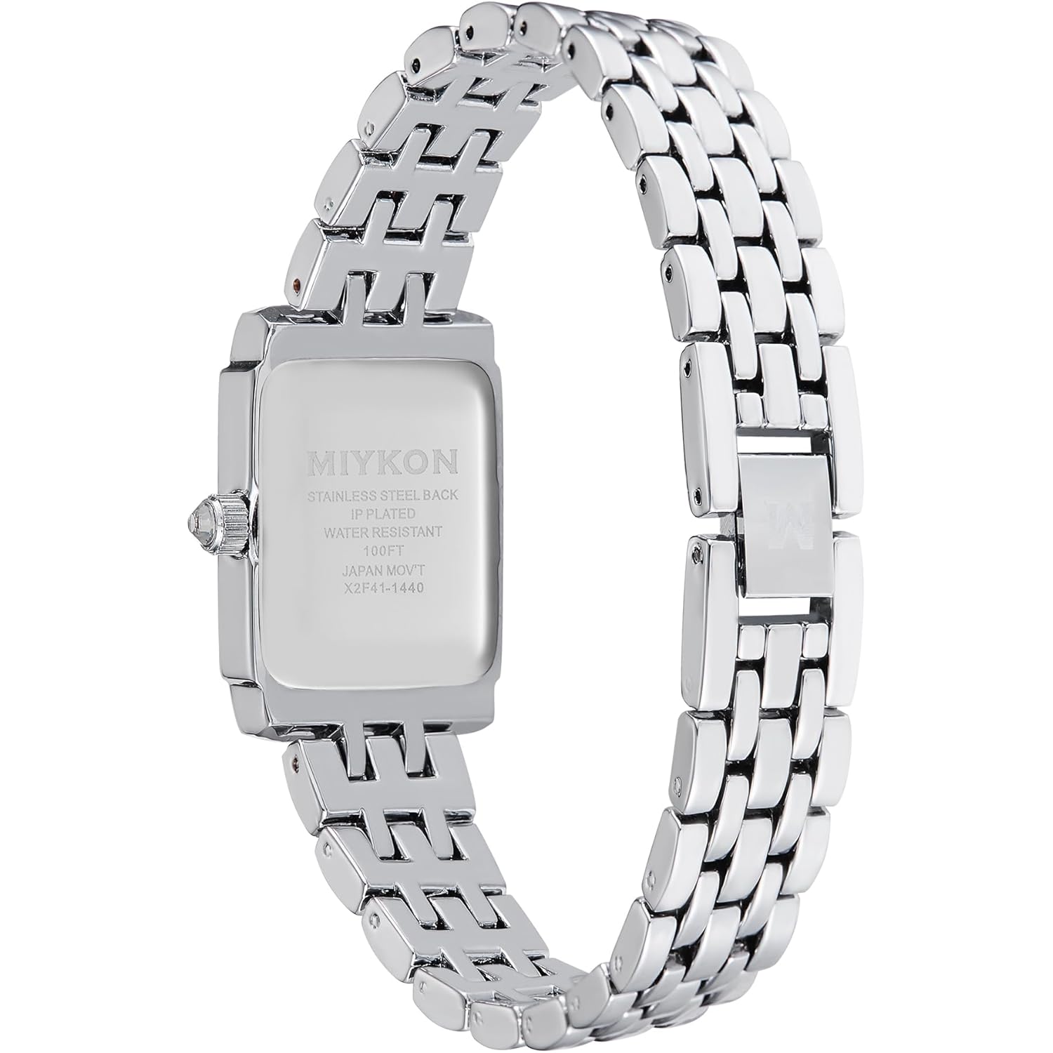 Miykon Dainty Watches for Women - Small Face Square Womens Watch with Genuine Crystals, Classic Luxury Style Bracelet Watch for Petite Thin Wrists, Cute & Unique - Japanese Quartz, Waterproof to 100ft