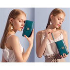 SENDEFN Wallets for Women Leather Credit Card Holder with RFID Blocking Large Capacity Wristlet | with RFID Blocking, Large Capacity, Wristlet, with RFID Blocking, Large Capacity, Wristlet