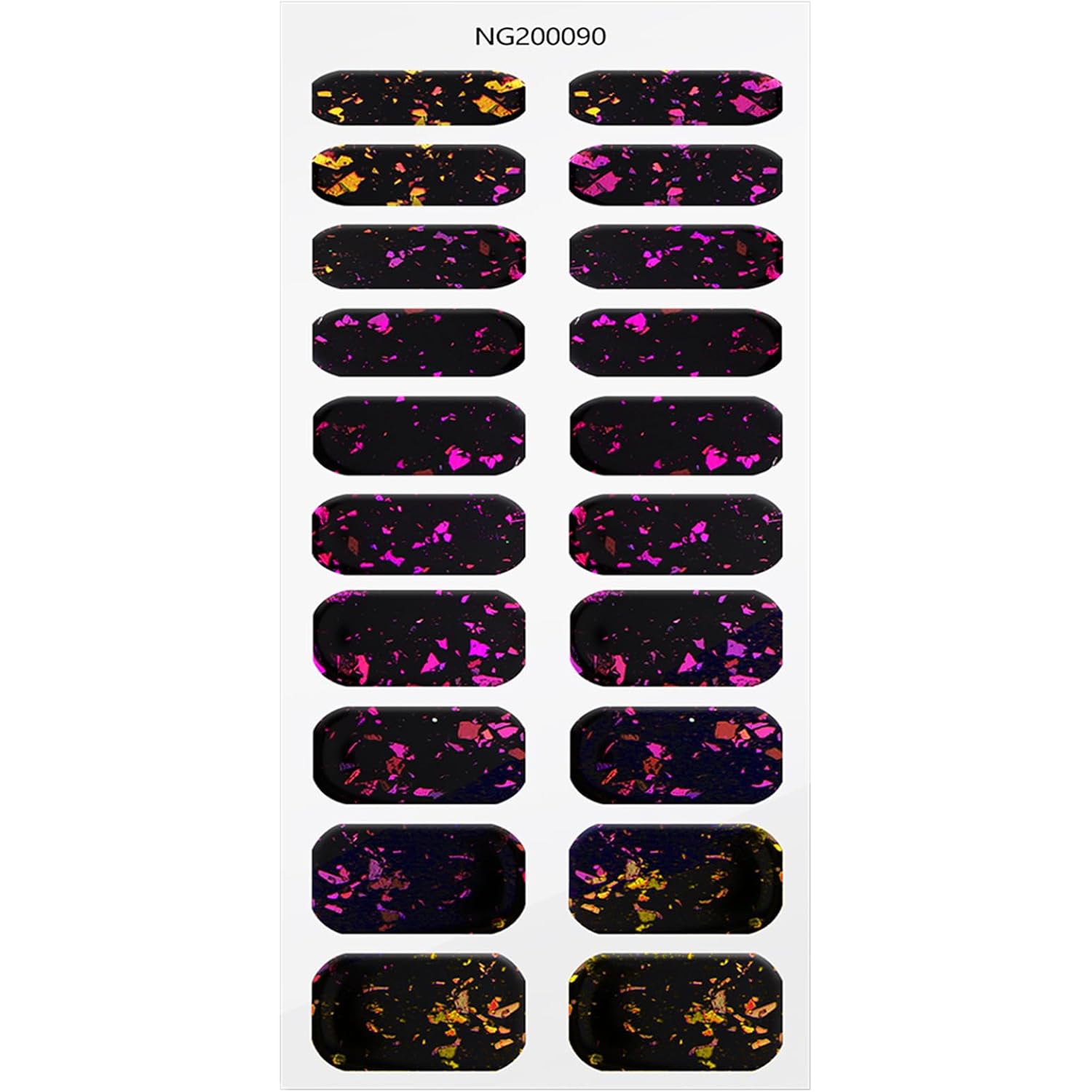 JMEOWIO Gel Nail Stickers Purple Red Black Semi Cured Gel Nail Strips Wraps UV/LED Nails Art Design Decoration Accessories