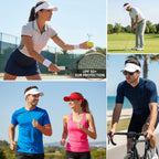 Topbuti 2 Pcs Visors for Women Men Sports Sun Visor Hats Cotton Tennis Golf Visor Hat UV Protection Summer Beach Baseball Cap