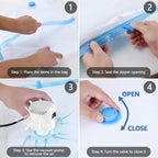 Electric Pump For Vacuum Storage Bags Travel Vacuum Pump For Various Vacuum Seal Bags Portable Vacpack Air Pump For Compression Clothing Blanket Luggage White(Storage Bag Not Included)