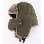 Connectyle Men's Trooper Trapper Hat Warm Winter Hats with Removable Face Mask Earflaps Faux Fur Hunting Outdoor Hat