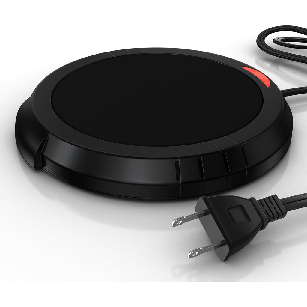 Candle Warmer Plate Safely Releases Scents Without a Flame- Used as Candle Jar Warmer, Candle Melter, Coffee Warmer, Mug Warmer, Cup Warmer in Your Home & Office (Black)