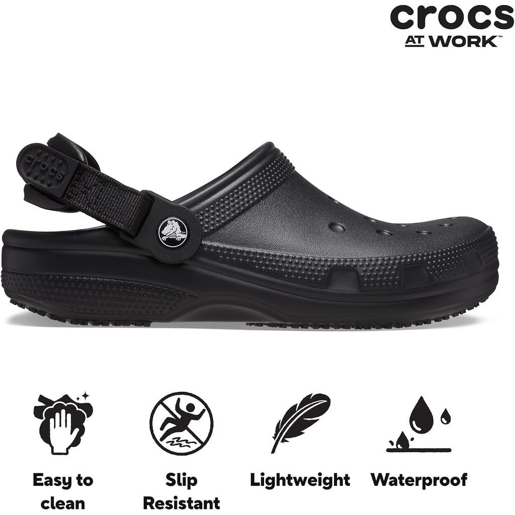 Crocs Unisex-Adult Classic Work Clogs | Enclosed Toe | Slip Resistant | All Day Comfort