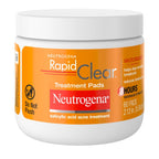 Neutrogena Rapid Clear Acne Treatment Pads With Salicylic Acid Facial Cleanser For Face Cleansing And Oil Removal, Helps Fight Pimples, 60 Count, Resealable Jar