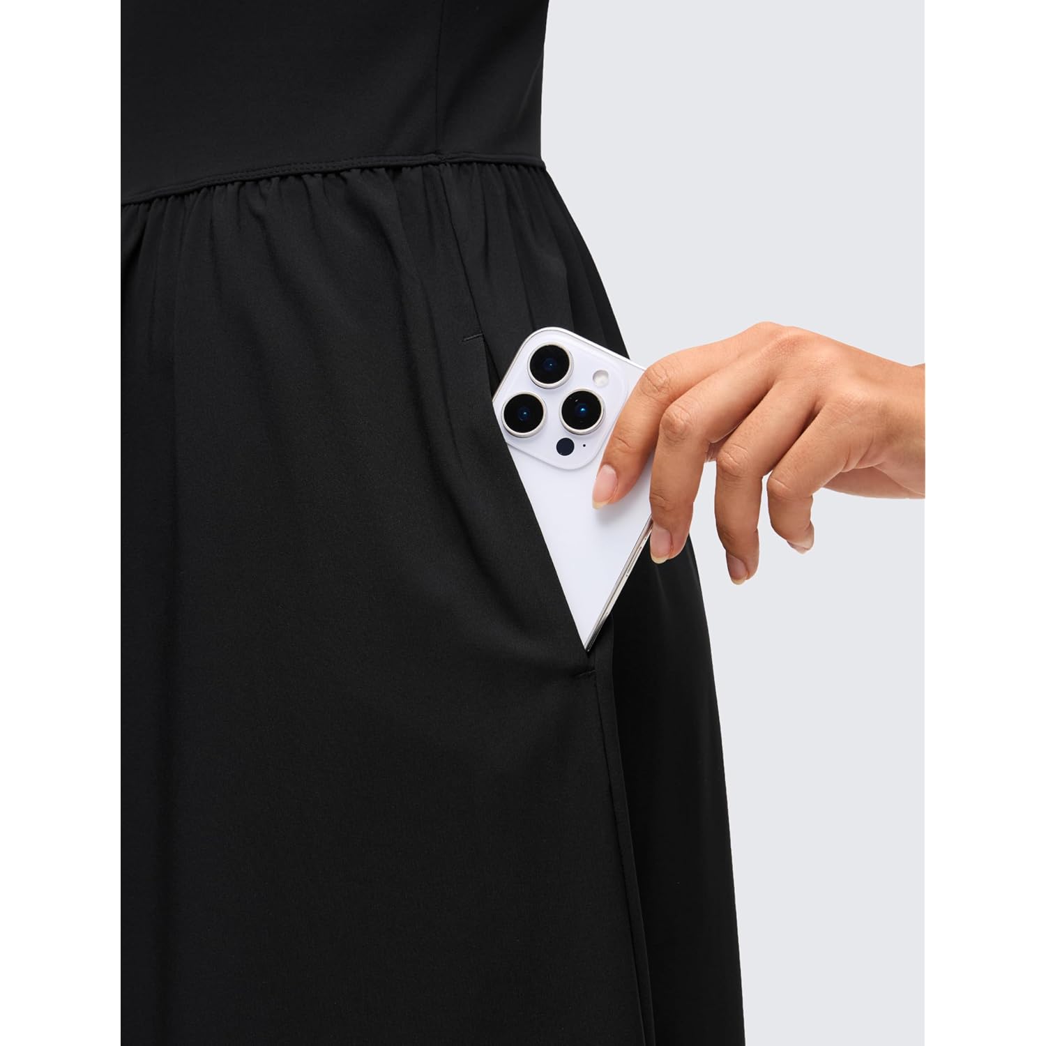 Crz Yoga V Neck Maxi Casual Tank Dress | Removable Pads, Flowy, Side Pockets, Adjustable Straps, Travel, Sleeveless, Outfits For Women