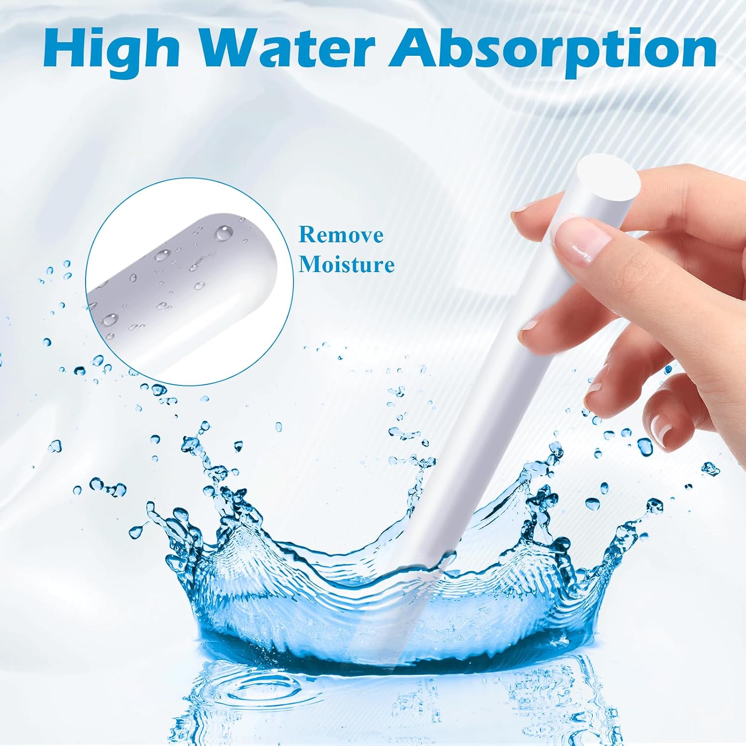 Drying Rod Stick For Toys, Reusable Diatom Desiccant & Deodorizer With Quick Drying Water Absorption, Durable Moisture-Proof Dehumidifier For Bathroom, Closet And Multi-Purpose Humidity Control