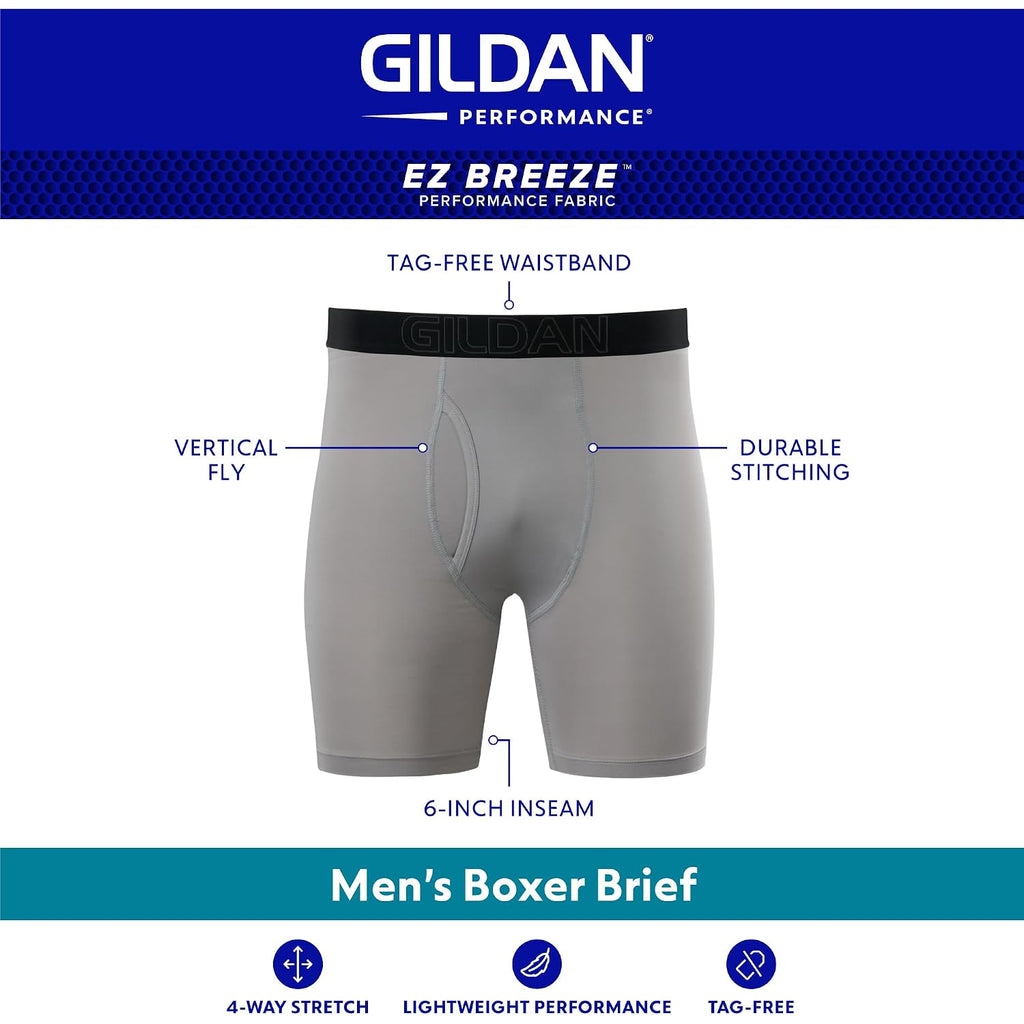 Gildan Men'S Performance Underwear Boxer Briefs