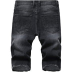 Men'S Ripped Denim Shorts & Jeans Summer Casual Classic Straight Distressed Ripped Short Jeans