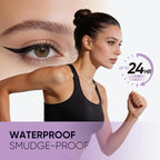 2Chill 2-Pack Rotating Eyeliner Stamp Pen, Dual-Ended Winged Eyeliner Stamp, Cat Eye Tool, Waterproof & Smudge-Proof, Long-Lasting Make Up, Matte Finish, Liquid Eyeliner For Beginners, Black & Brown