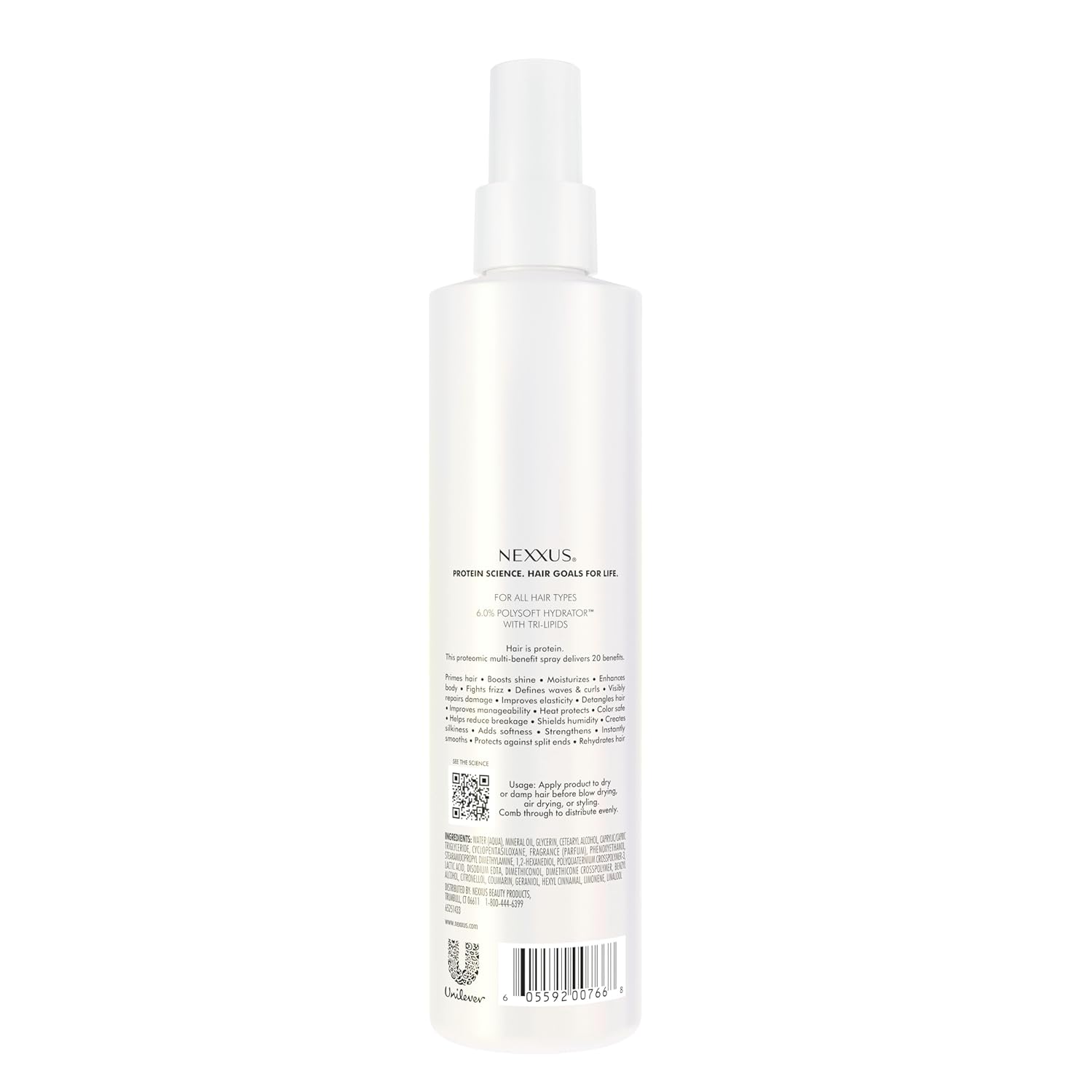 Nexxus Humectress Hair Conditioner 20-in-1 Perfector Leave In Spray for Dry Hair Powered by Polysoft Hydrator Technology with Tri-lipids 9 oz