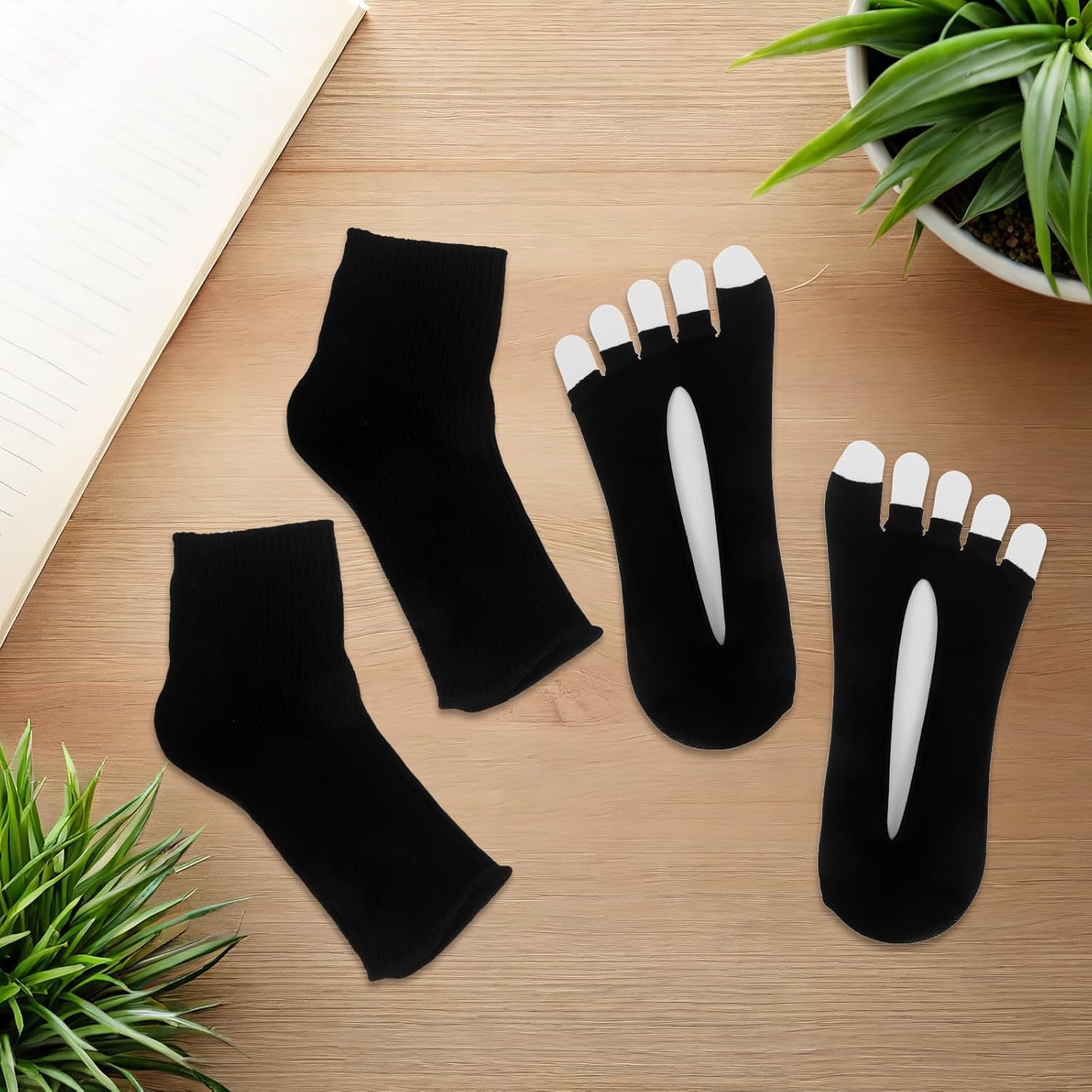 2pcs Uv Socks for Gel Pedicure Lamp - Anti Uv Foot Covers Nail Polish Guard for Women Spa Or Home Use - Home Salon Use Nails DIY Accessories