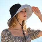 Sun Hats for Women Wide Brim Foldable Beach Hat UV UPF50+ Summer Sun Protection Bucket Hat for Outdoor, Gardening, Travel