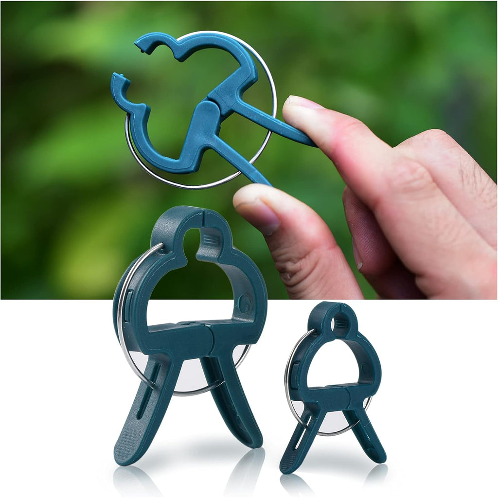 Perszen Plant Support Clips, 80 Pcs Gentle Flower Plant Clamps For Supporting Vine Climbing Plants, Gardening Lever Loop Gripper Clips Help Stems Vines Grow Straight Upright, 2 Sizes In One Pack