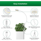Sansi Grow Lights For Indoor Plants, Pot Clip Led Plant Lights For Indoor Growing, Full Spectrum, Plant Lamp With 4-Level Dimmable, Auto On Off 3 6 12 Hrs Timer For Succulents, Small Plant, White, 5V.