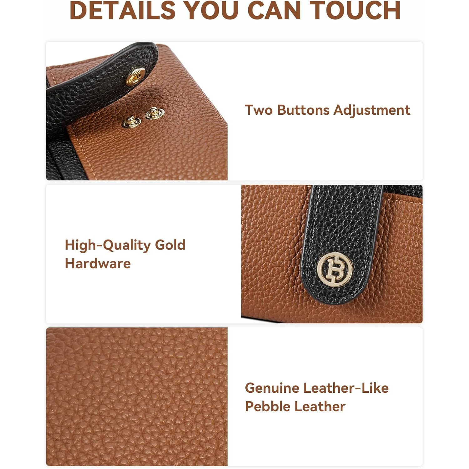 BOSTANTEN Slim Wallet for Women Small RFID Blocking Credit Card Holder Leather Bifold Wallets with Zipper Coin Pocket Black＆Brown