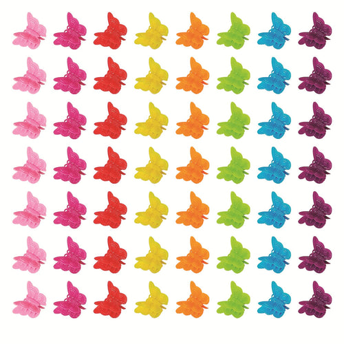 50 Pieces Assorted Color Butterfly Hair Clips, Beautiful Mini Butterfly Hair Clips Hair Accessories for Women and Girls (50 Pack Random color)