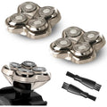 2Pack Pro 4 Shaver Replacement Heads for Skulls Pitbulls Series Gold PRO, Silver PRO, Platinum PRO, Butterfly Kiss PRO Head Shavers, Floating 4 Heads for a Fast, Close and Smooth Shave.