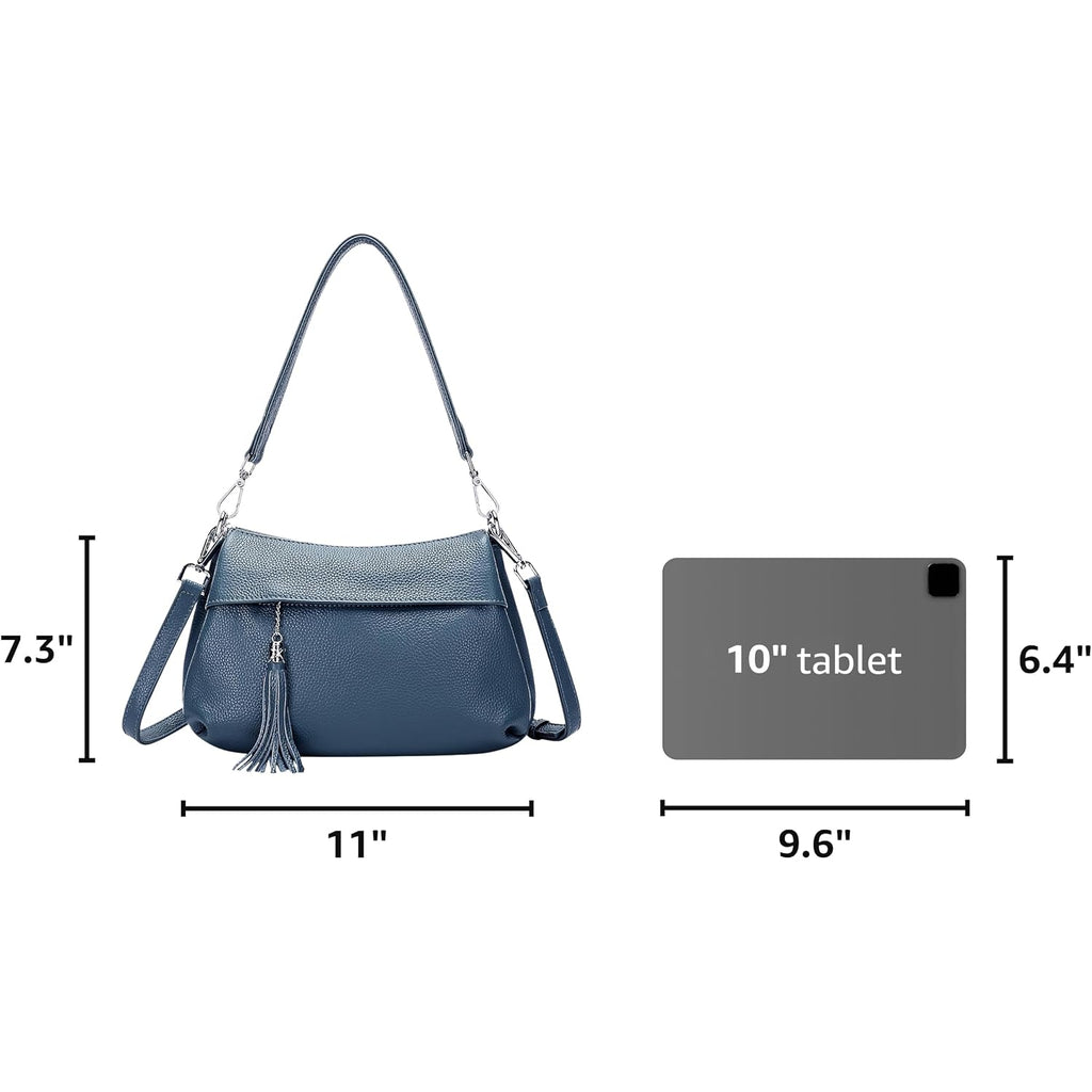 Genuine Leather Crossbody Bags For Women Small Crossbody Handbag Shoulder Purses With 2 Detachable Straps