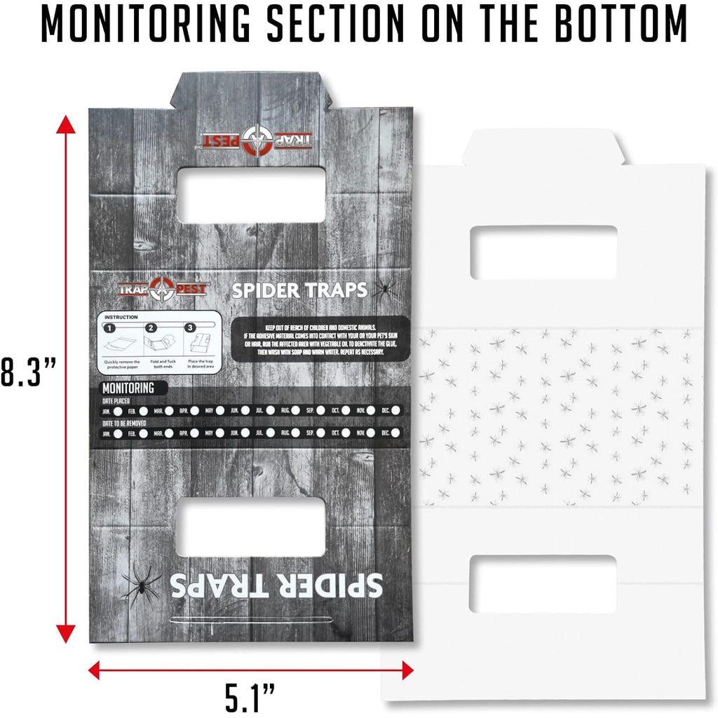 Spider Traps For Inside Your Home (16 Traps) - Spider Catcher Insect Traps Indoor - Spider Traps Indoor Bug Traps Sticky Traps For Spiders - Pre Baited Ultra Sticky Insect Glue Traps - Trap A Pest