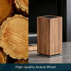 Kitchendao Magnetic Knife Block Without Knives, 360° Rotatable Acacia Wood Knife Holder, Large Knife Storage With Magnet For Knives & Utensils, Kitchen Countertop Organizer