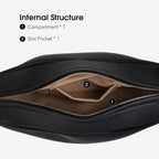 DONNAIN Genuine Leather Sling Bags Crossbody Women, Minimalist Style Casual Chest Bags with Wide Strap