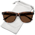 Polarized Sunglasses for Women Trendy Womens Sunglasses Classic Retro Designer Sun Glasses UV Protection Shades A01- Tortoise / Brown Lens