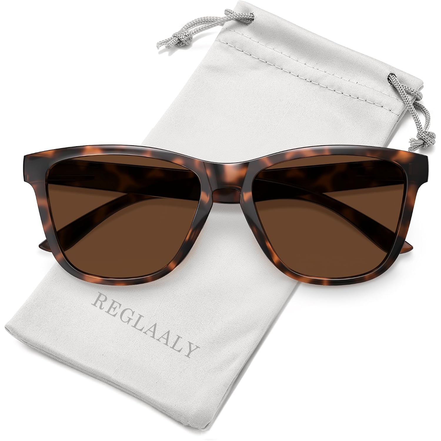 Polarized Sunglasses for Women Trendy Womens Sunglasses Classic Retro Designer Sun Glasses UV Protection Shades A01- Tortoise / Brown Lens