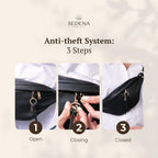 Anti Pickpocket Bag - Rfid Crossbody Bag For Travel, Adjustable Strap Multiple Compartments Anti Theft Crossbody Bags For Women Vegan Travel Size Essentials Crossbody Bags For Women Large Size