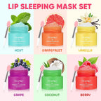 6 Pack Lip Sleeping Mask– Overnight Deep Hydrating Treatment For Dry Lips, Reduce Lip Lines &Improve Lip Color With Instant Hydration, Thank You Gifts, Birthday Gifts, Skincare Gifts For Women