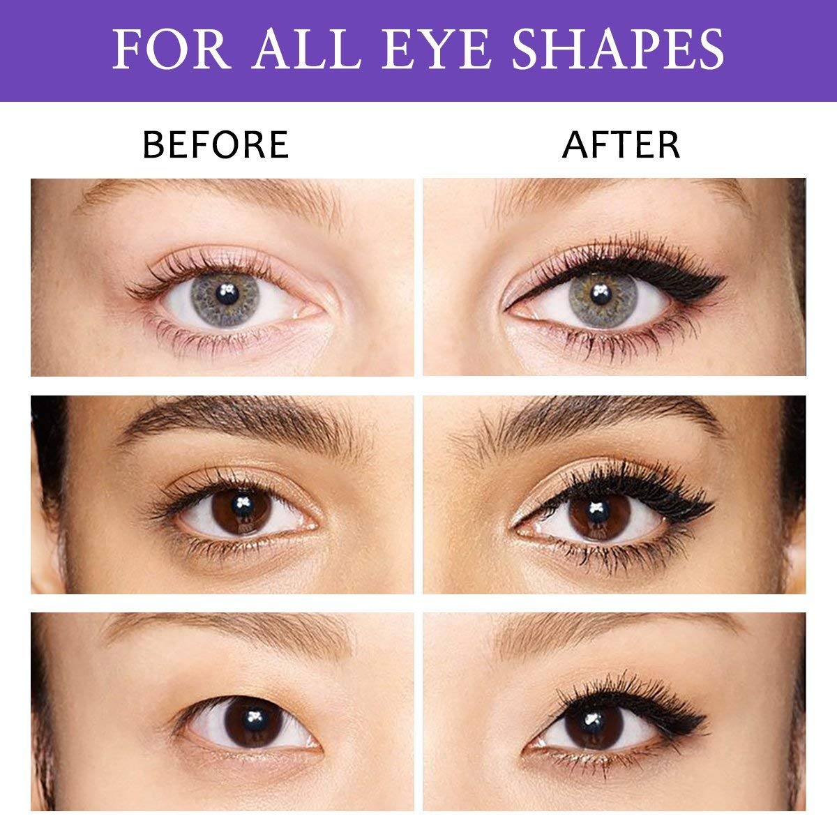 Imethod Eyeliner Stamp 2 Pens Winged Eyeliner Stamp, Perfect Wing Cat Eye Stamp, Long Lasting Liquid Eye Liner, Waterproof & Smudgeproof Makeup