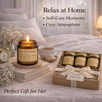 Scented Candles for Home,8 Pack Soy Wax Candle Set,Scented Candles Gift Set,Aromatherapy Candles, Amber Jar Vintage Apothecary Style, 8 Scents Gift Set