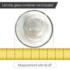 Replacement Lids fits Pyrex 2-Cup Glass Food Storage Container Bowls, 5-Inch Plastic Round Lids Covers for Pyrex 7200-PC, Airtight & Leakproof (4-Pack, Blue)