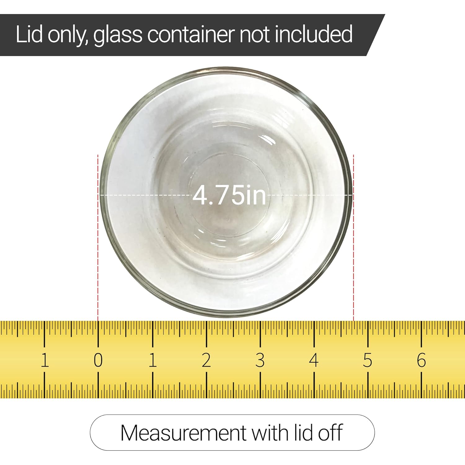 Replacement Lids fits Pyrex 2-Cup Glass Food Storage Container Bowls, 5-Inch Plastic Round Lids Covers for Pyrex 7200-PC, Airtight & Leakproof (4-Pack, Blue)