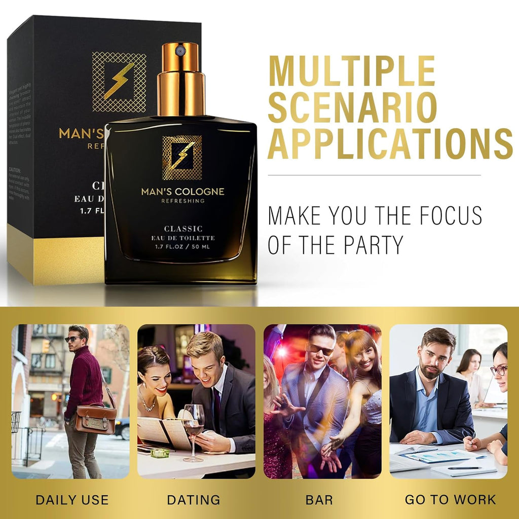 Pheromone Cologne for Men, 50ml Long-Lasting Fragrance Spray with Unique Scent, Unique Scent for Daily Confidence