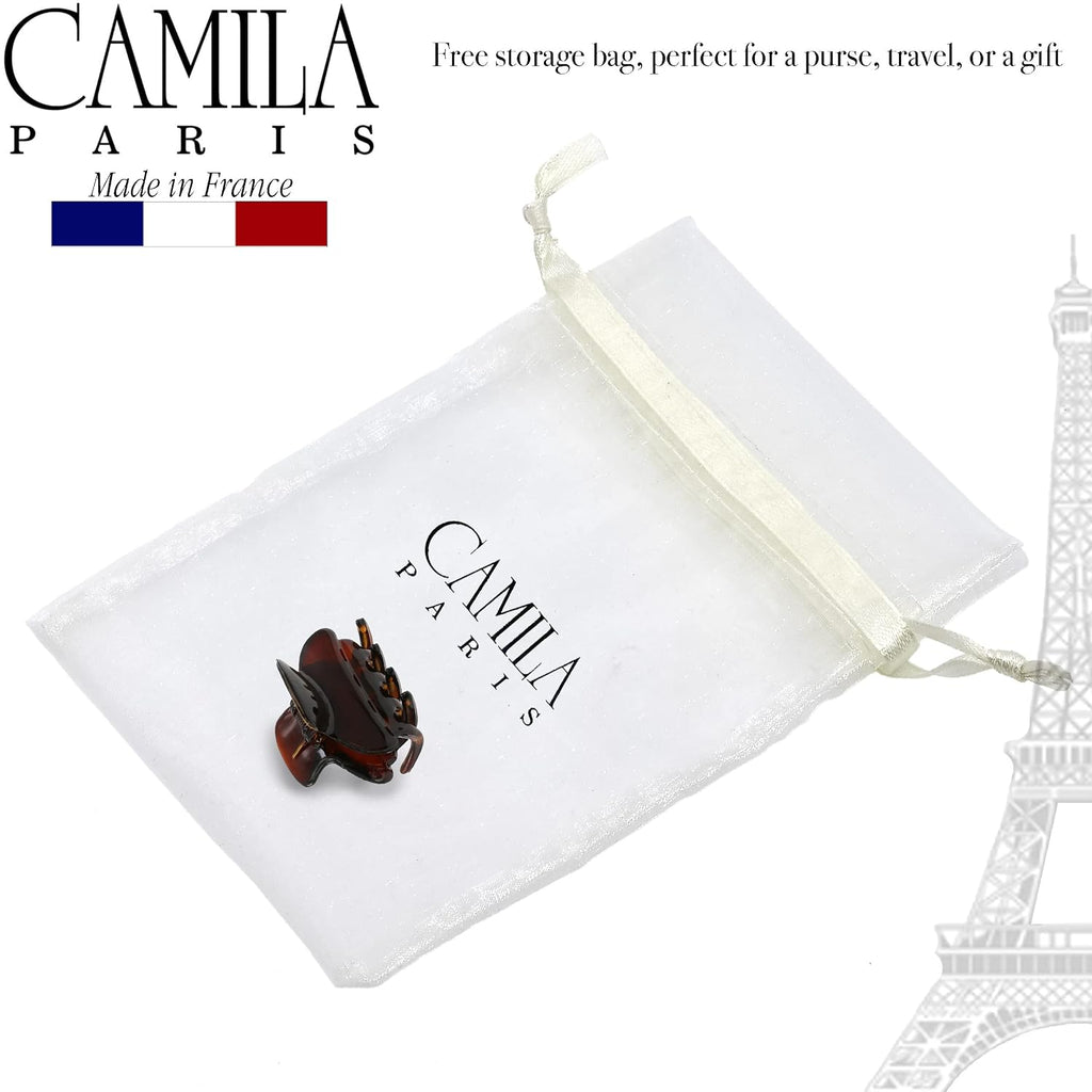 Camila Paris Cp3553 French Small Hair Clips For Women, 1.5" Small Claw Clip Fashion Styling Mini Hair Clip Accessories For Women, Strong Hold No Slip Grip Cute Claw Clips, Made In France