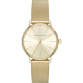 A|X Armani Exchange Three-Hand Stainless Steel Mesh Watches For Women, Women'S Gold Watch