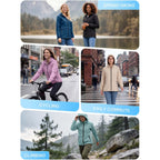 Saphirose Lightweight Rain Jacket Women Waterproof Raincoat Packable | Raincoat, Rain Coat, Windbreaker, Zip Pockets, Drawstring Hem, Hiking, Camping, Travel, Ultra-Portable