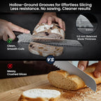 2026 New Upgraded Offset Bread Knife For Homemade Bread, 10.5 Inch Resharpenable Serrated Knife, Ultra-Sharp Sourdough Slicing, Perfect Kitchen Gift, Designed For Cutting Cakes, Fruits & Meat