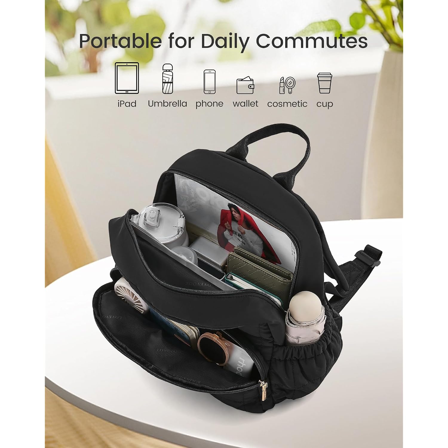 Lovevook Small Backpack Purse For Women, Mini Puffer Backpack With Anti-Theft Pocket, Lightweight Quilted Casual Daypack For Daily Work & Travel