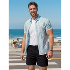 Rqp Men'S Cotton Casual Shorts Classic-Fit 5" Chino Shorts Elastic Waist Daily Wear Dress Shorts
