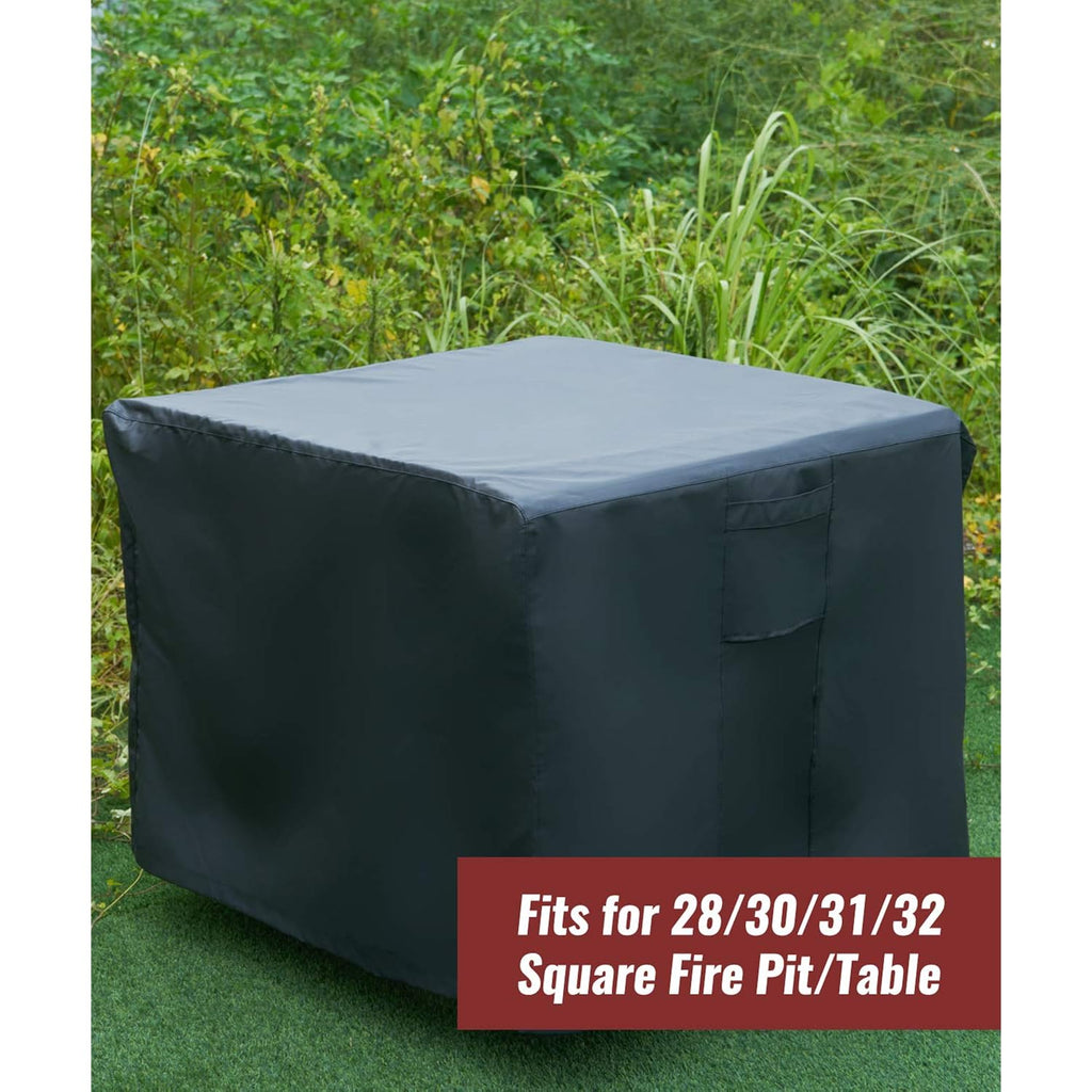 Nupick 30 Inch Square Fire Pit Cover For Propane Fire Pit/Table