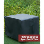 Nupick 30 Inch Square Fire Pit Cover For Propane Fire Pit/Table