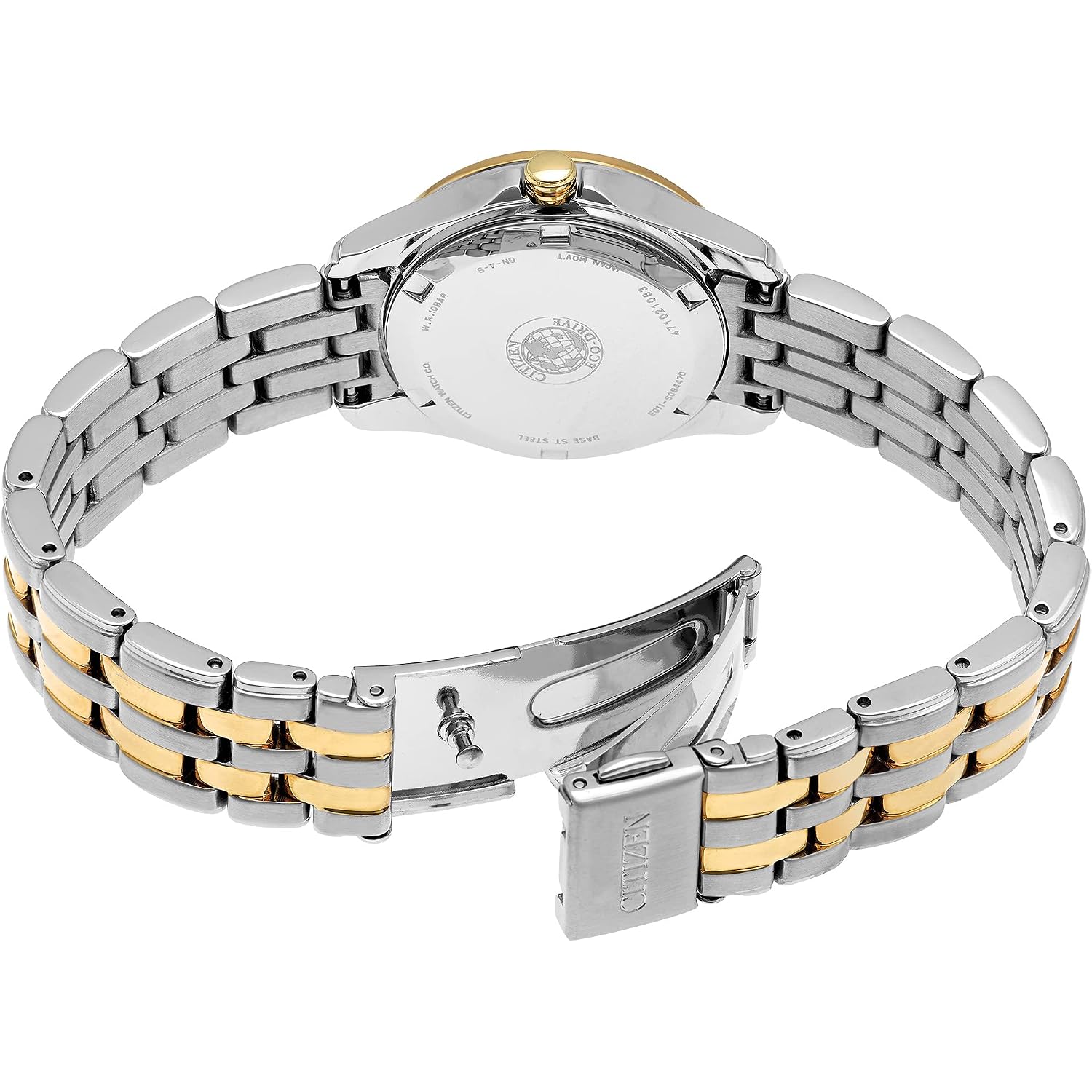 Citizen Women'S Eco-Drive Dress Classic Crystal Watch In Two-Tone Stainless Steel, Silver Dial, 28Mm (Model: Ew1908-59A)