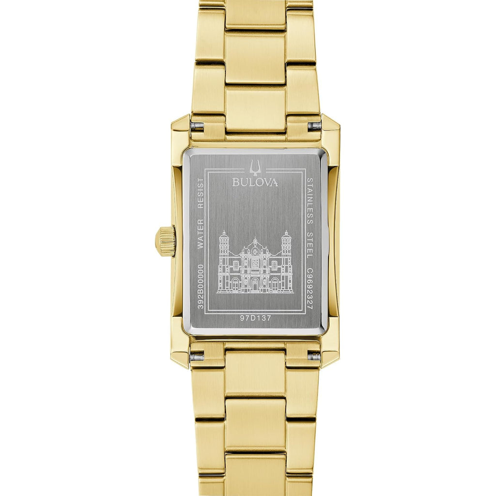 Bulova Our Lady Of Guadalupe Gold Stainless Steel 3-Hand Quartz Watch With Diamonds