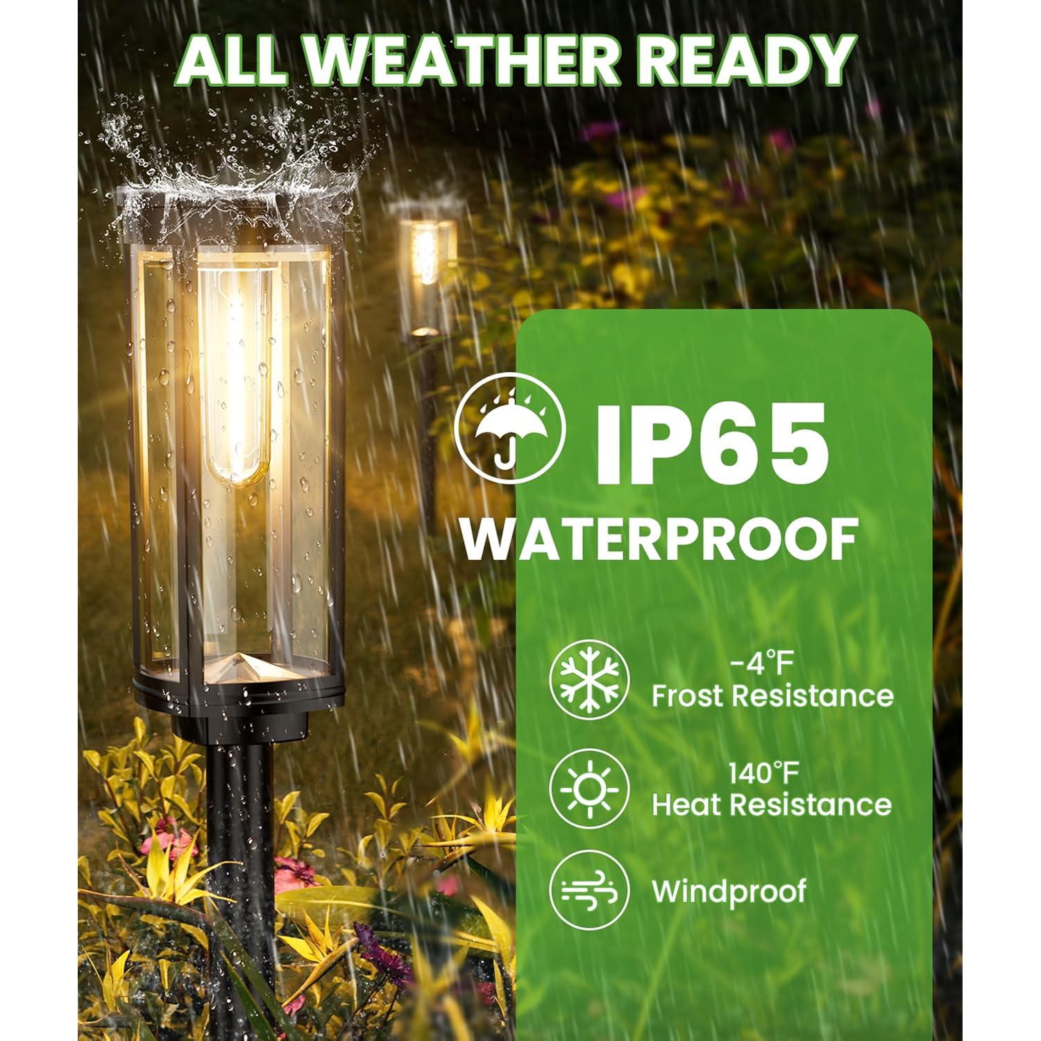 Bitpott Bright Solar Pathway Lights Outdoor, 8 Pack Solar Powered Garden Lights Waterproof Ip65, Auto On/Off Outdoor Light For Lawn Patio Walkway Driveway Decor Landscape Lighting